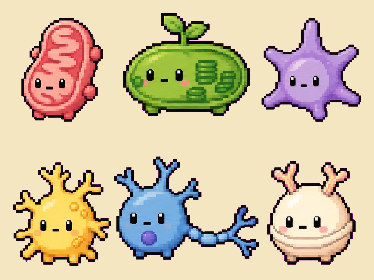 The full collection of all six creatures